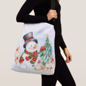 Sac Ajustable Adables Bunnies Et Arbre De Snowman Noël (De près)