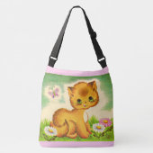 Sac Ajustable adorable imprimé de chaton aux yeux verts (Devant)