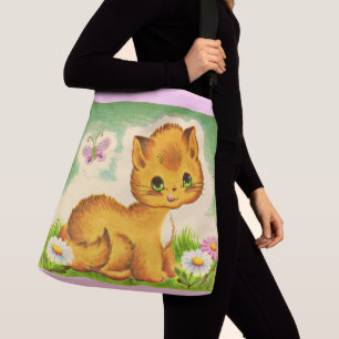 Sac Ajustable adorable imprimé de chaton aux yeux verts