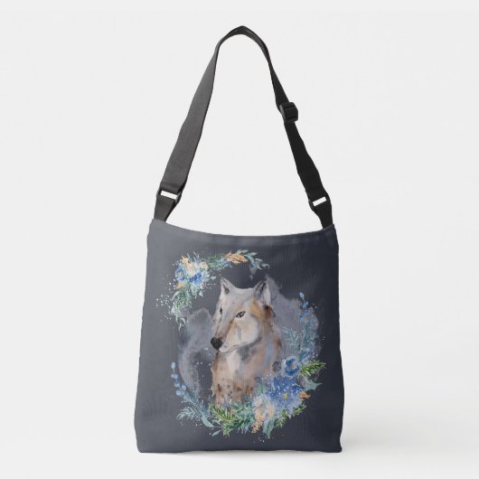 Sac Ajustable adorateurs de loup gris mignon (Devant)