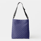 Sac Ajustable Aigle et ruban sur des cercles bleus sans fin (Dos)