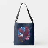 Sac Ajustable Aigle volant et drapeau américain (Dos)