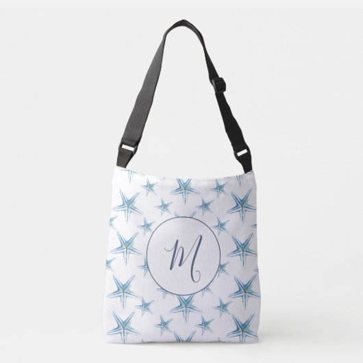 Sac Ajustable Aiguilles monogrammes bleu côtier (Devant)
