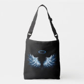 Sac Ajustable Ailes d'angle brillant bleu sur arrière - plan noi (Devant)