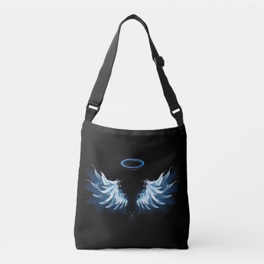 Sac Ajustable Ailes d'angle brillant bleu sur arrière - plan noi (Devant)