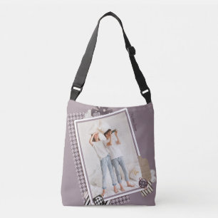 Sac Ajustable Ajouter Votre Propre Photo Modern Girly Nom Person