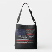 Sac Ajustable Ajouter votre propre texte sur grunge American fla (Dos)