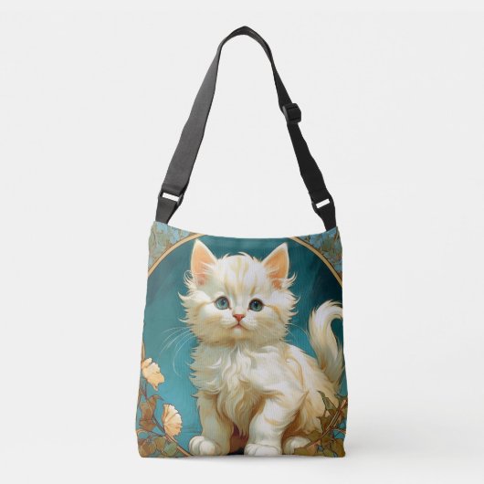 Sac Ajustable Alphonse Mucha Art Nouveau Chat Blanc (Devant)