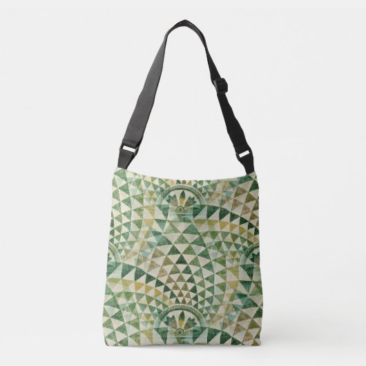 Sac Ajustable Amérindien motif tribal transparent vert (Devant)