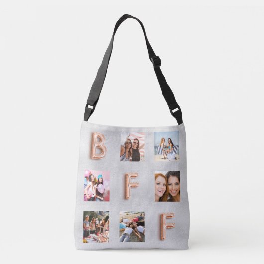 Sac Ajustable Amis BFF argent rose or photo collage (Dos)