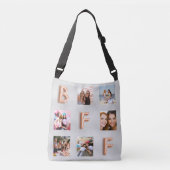 Sac Ajustable Amis BFF argent rose or photo collage (Devant)