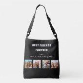 Sac Ajustable Amis pour toujours noir blanc photo nom collage (Dos)