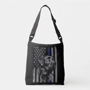 Sac Ajustable Amoureux des chiens   Black Labrador American Flag
