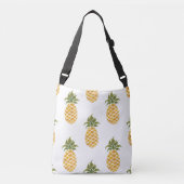 Sac Ajustable Ananas peint à la main, arrière - plan aquarelle. (Devant)
