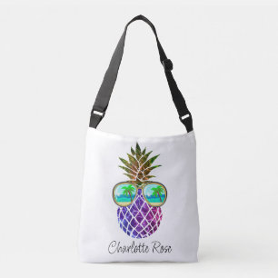 Sac Ajustable Ananas rétro boho avec lunettes de soleil