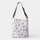 Sac Ajustable ananas rose d'or de marbre blanc moderne élégant (Dos)