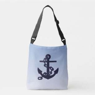 Sac Ajustable Ancre de thème nautique cool sur Sky Blue