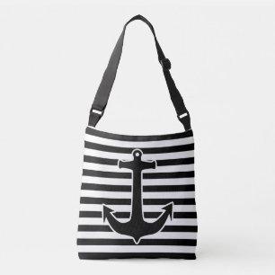 Sac Ajustable Ancre noire avec contour blanc + vos idées