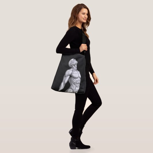 Sac Ajustable Android Anatomy: Cyborg Futuristic Crossbody Bag (Sur le modèle)