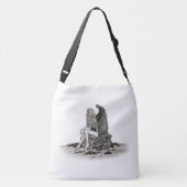 Sac Ajustable Angel, perdu dans la pensée, noir et blanc Design (Dos)