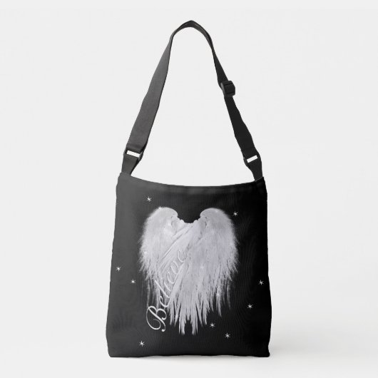 Sac Ajustable ANGEL WINGS 'Believe' Coeur Black Starry (Devant)