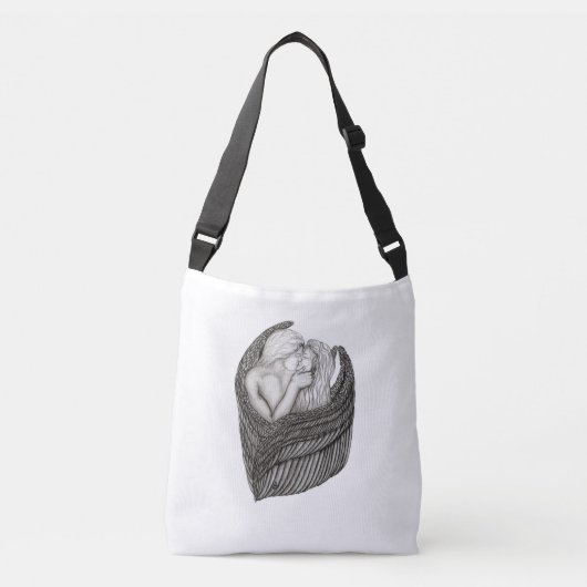 Sac Ajustable Angels Kissing, noir et blanc Design (Devant)
