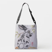 Sac Ajustable Anglais Spot Rabbit Noir et Blanc Shopping Fourre- (Dos)