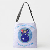 Sac Ajustable Angle drapeau australien en cercle bleu sur blanc (Dos)
