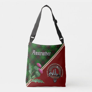 Sac Ajustable Anstruther Clan Badge & Tartan Crossbody Bag