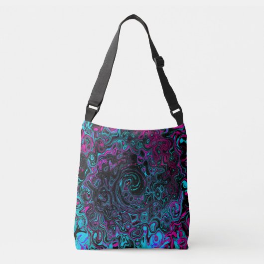 Sac Ajustable Aqua Magenta et Abstrait noir (Devant)