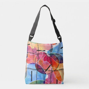 Sac Ajustable Aquarelle Abstraite Motif noir blanc