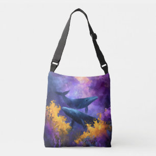 Sac Ajustable Aquarelle Baleines Jardin Océan Abstrait