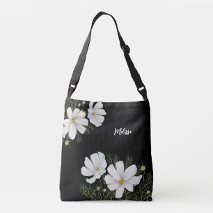 Sac Ajustable Aquarelle Blanc Cosmos Fleurs Peinture Botanique