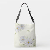 Sac Ajustable Aquarelle Blanc Cosmos Fleurs Peinture Botanique (Dos)
