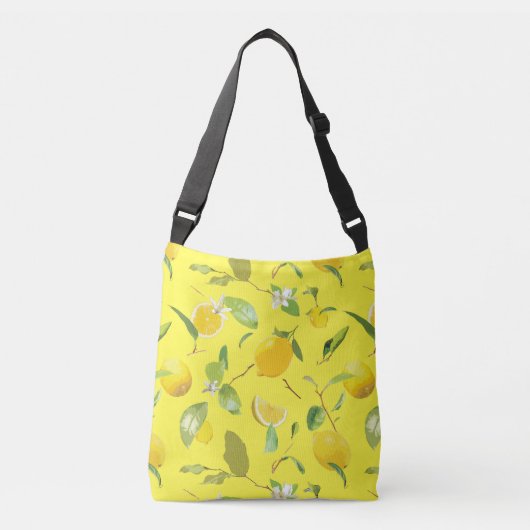 Sac Ajustable Aquarelle Citron & Feuilles 4 (Devant)