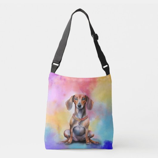 Sac Ajustable Aquarelle Dachshund (Devant)