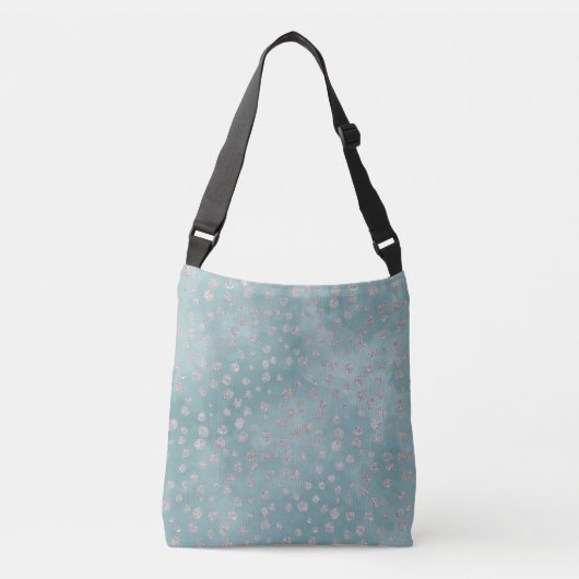 Sac Ajustable Aquarelle d'hiver Aqua et Pois de Parties scintill (Devant)