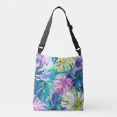 Sac Ajustable Aquarelle d'or Paradis Feuille tropical (Devant)