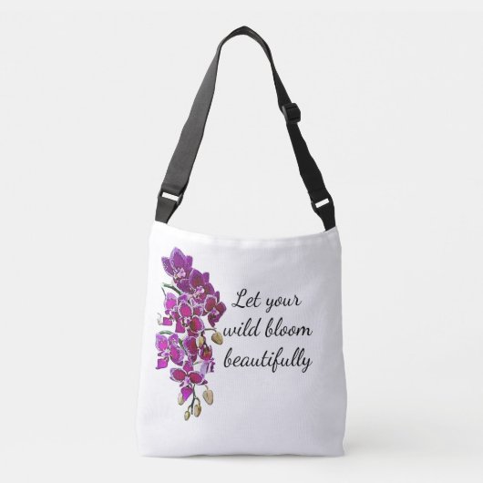 Sac Ajustable Aquarelle d'orchidée rose (Devant)