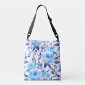 Sac Ajustable Aquarelle fleurs bleues 2 (Dos)