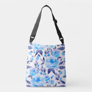 Sac Ajustable Aquarelle fleurs bleues 2