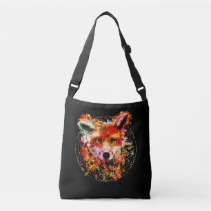 Sac Ajustable Aquarelle Fox Spirit Animal Flower Of Life