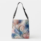 Sac Ajustable Aquarelle Imaginaire Floral Pastel Bleu & Crème (Dos)