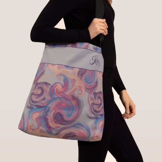 Sac Ajustable Aquarelle kaki et colorée (De près)