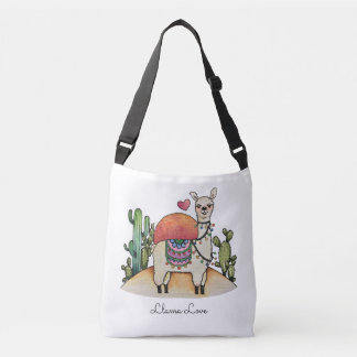 Sac Ajustable Aquarelle Llama Avec Cactus