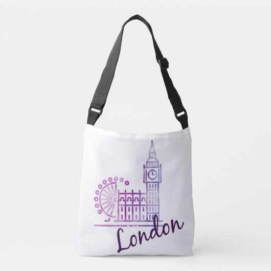 Sac Ajustable Aquarelle Londres, Big Ben (Devant)