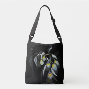 Sac Ajustable Aquarelle magique en olive peinte à la main