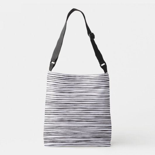 Sac Ajustable Aquarelle moderne noir et blanc  (Dos)