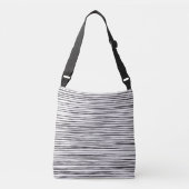 Sac Ajustable Aquarelle moderne noir et blanc  (Devant)