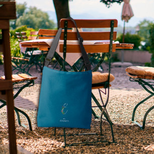 Sac Ajustable Aquarelle monochrome lettre G infirmière bleu fonc